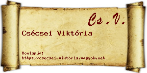Csécsei Viktória névjegykártya